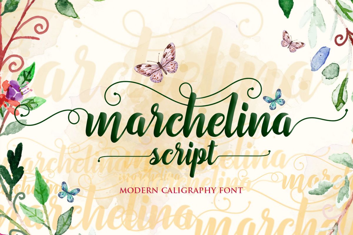 Marchelina Script example image