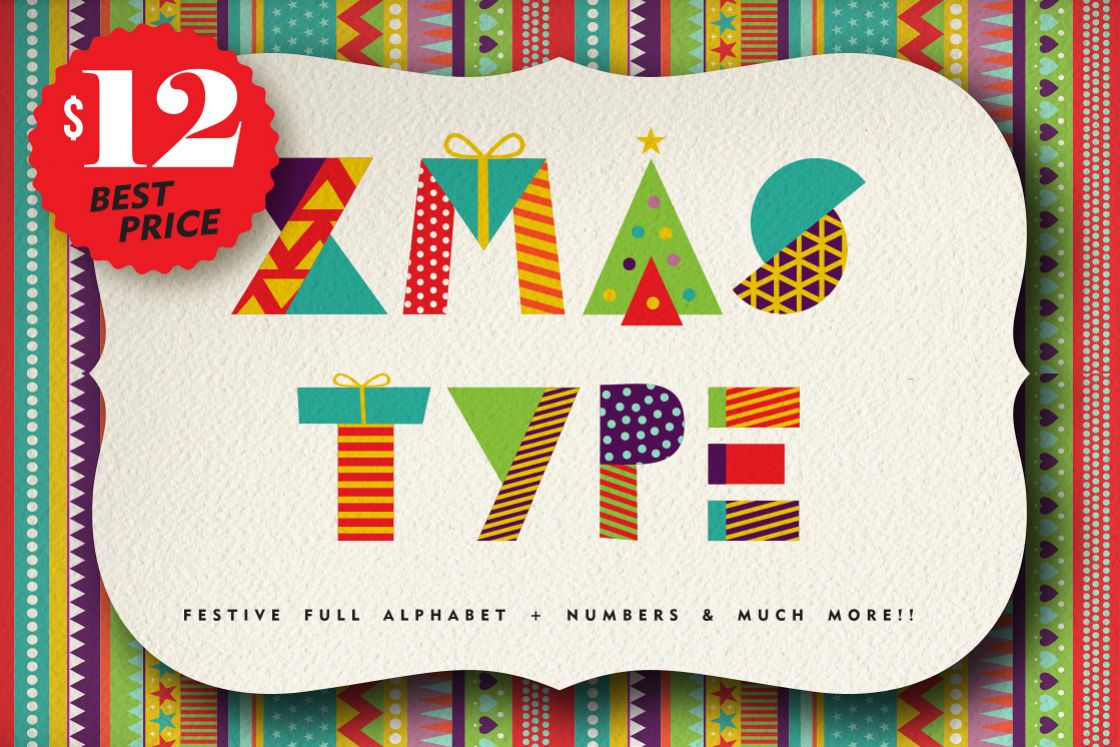 Christmas Geometric typeset + MORE - 90% OFF! example image