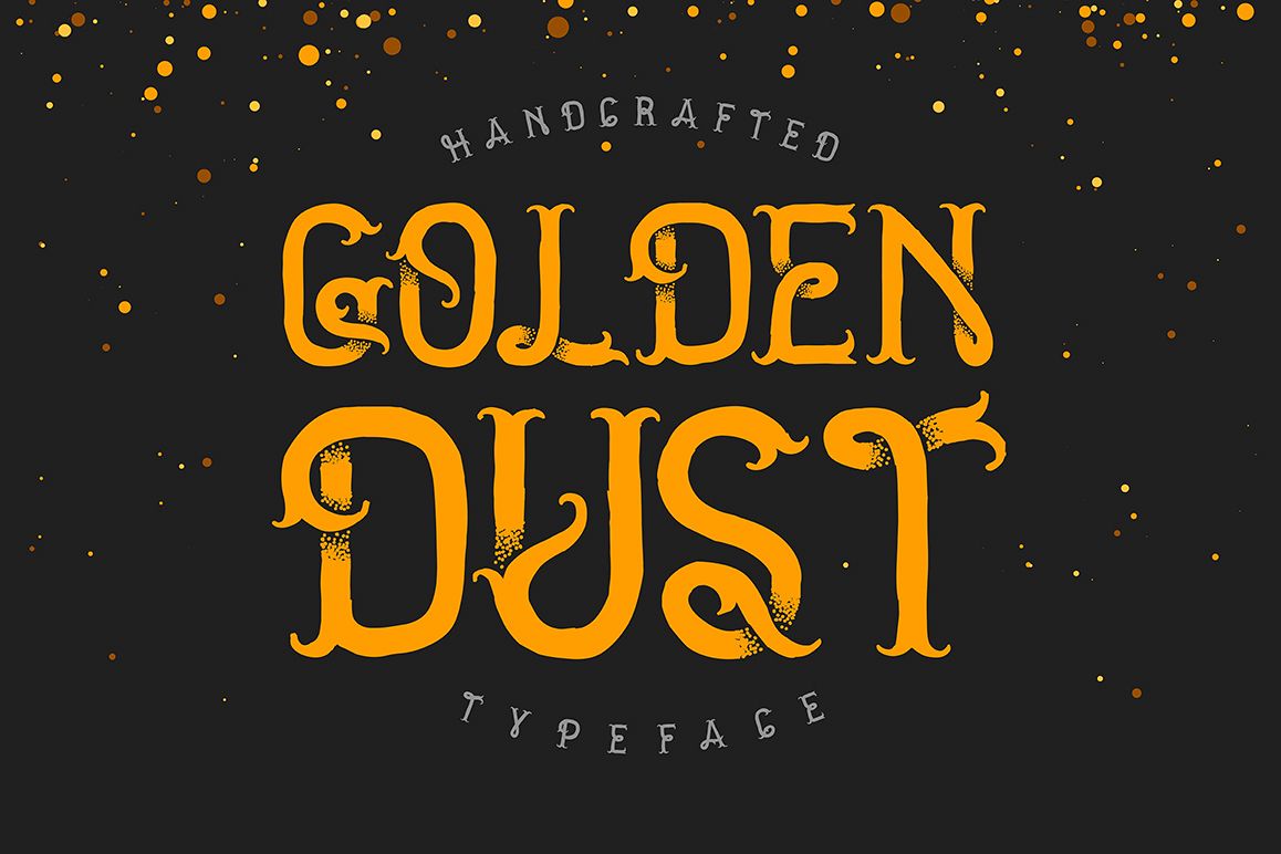 Golden dust typeface example image