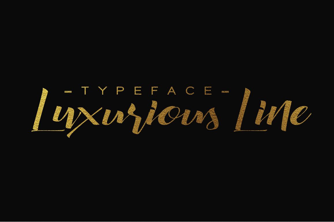 Luxurious Line Typeface example image