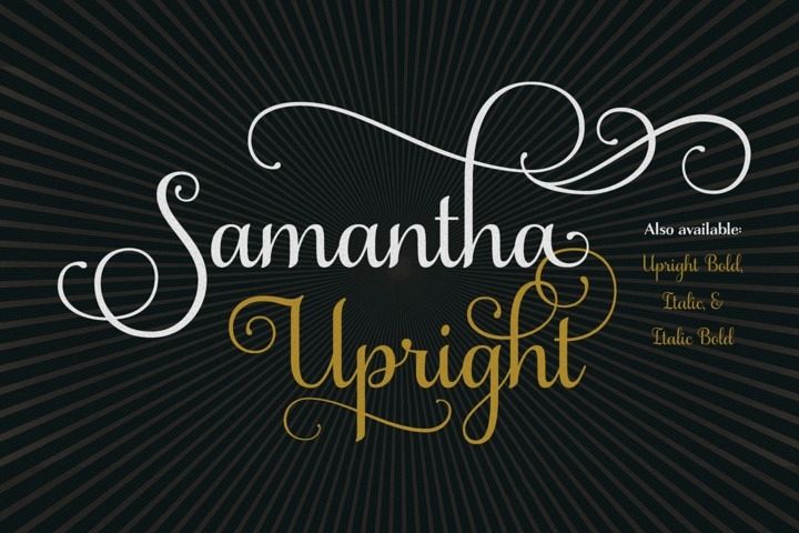 Samantha Script Upright example image