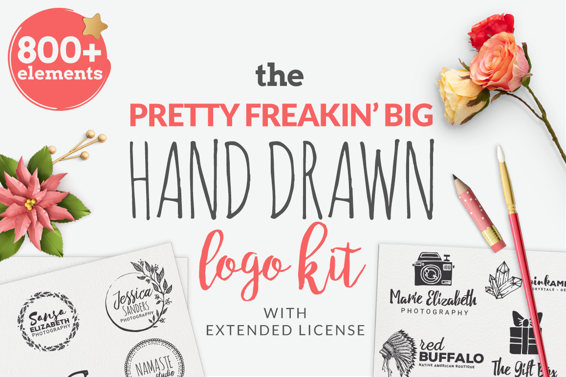 Download The Pretty Freakin' Big Hand Drawn Logo | Design Bundles