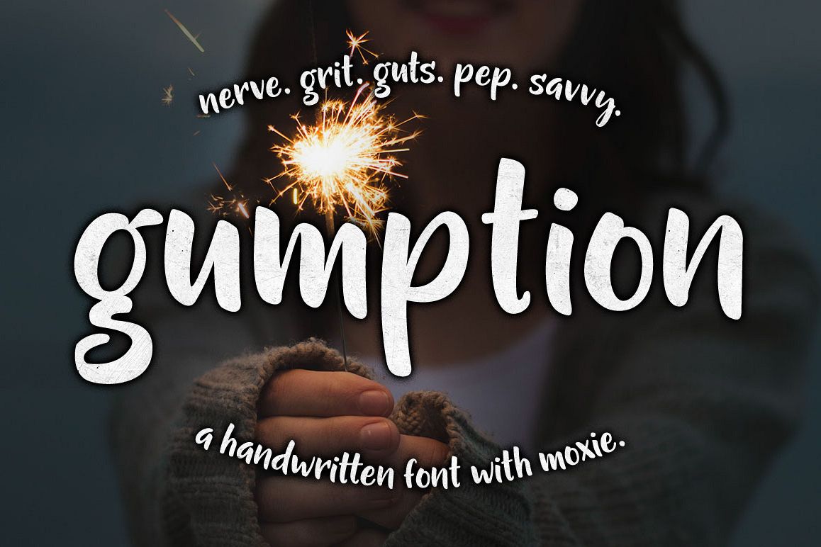 Gumption - sparkler girl header image