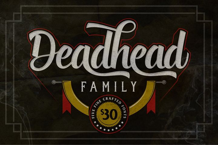 Free Deadhead Typeface Family Script Fonts